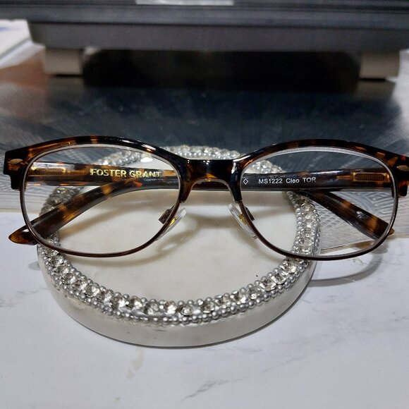 Foster Grant Stylish Tortoise Reading Glasses MS1222 Cleo TOR +1.75 Power - Picture 1 of 9